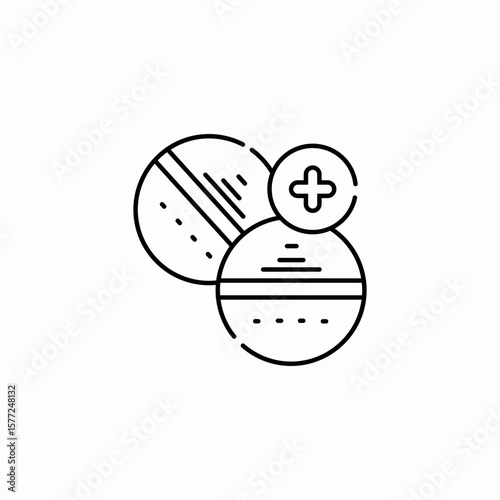 assorted pills icon sign vector