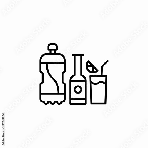 beverages drinks icon sign vector