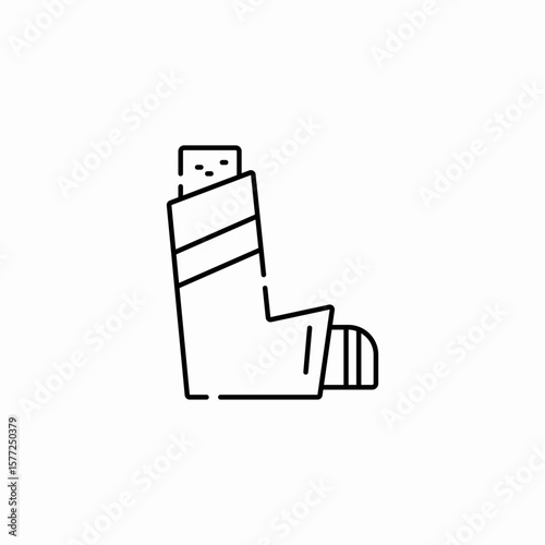 inhaler device icon sign vector