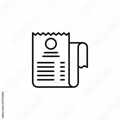 meal bill icon sign vector
