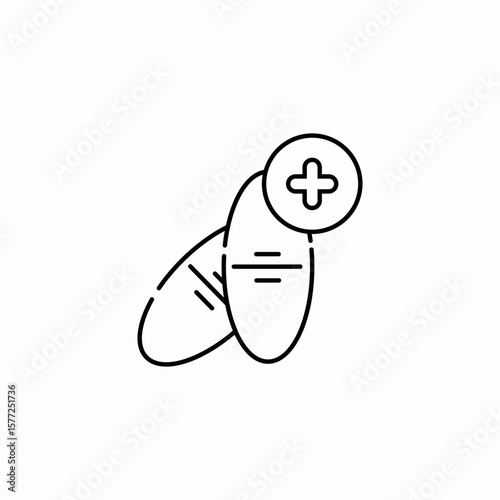multivitamin supplement icon sign vector