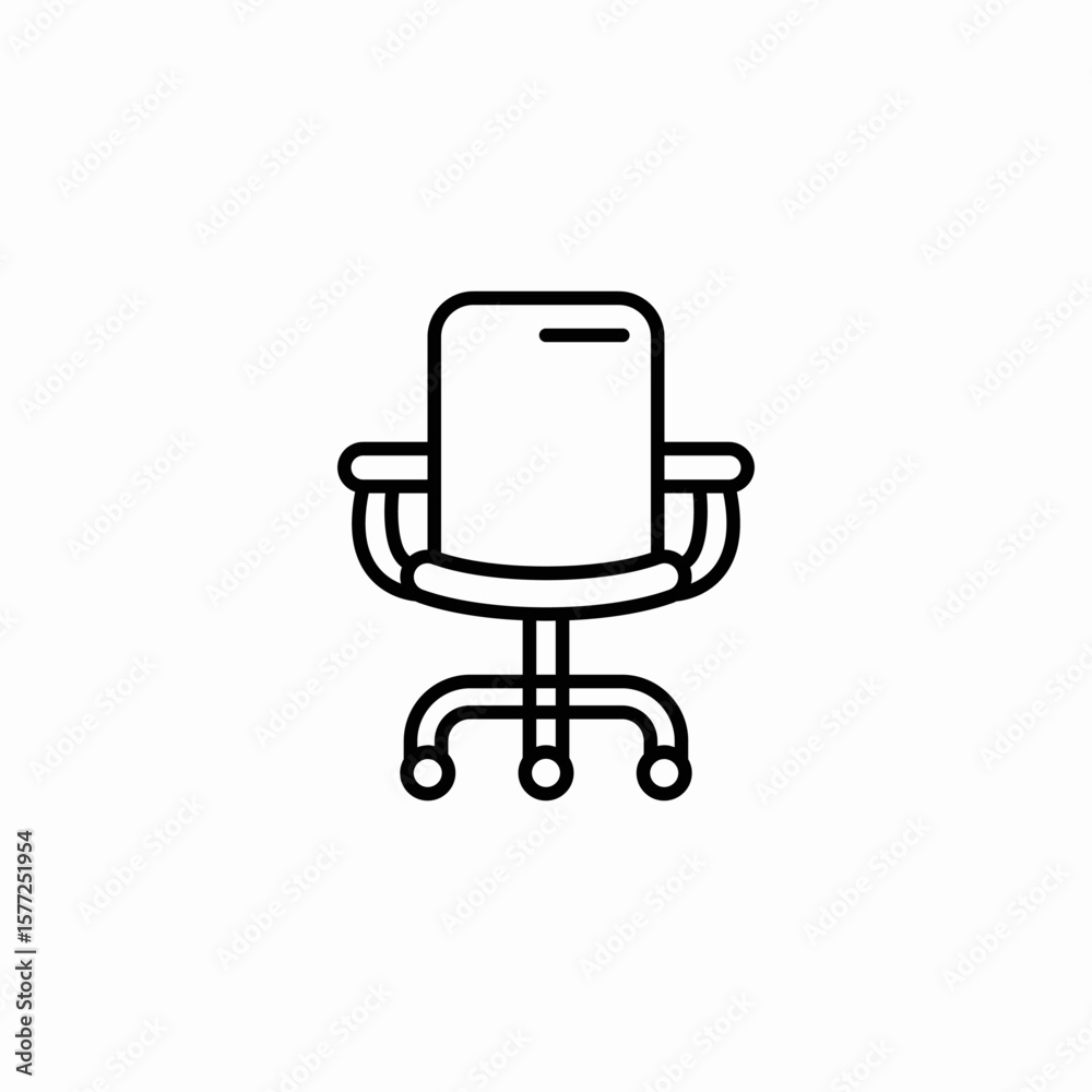 Fototapeta premium office chair icon sign vector