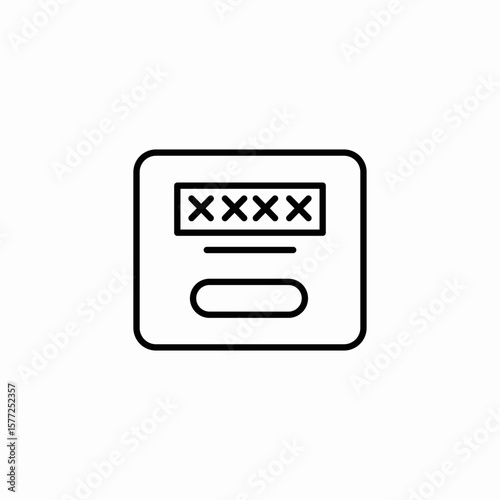 password lock icon sign vector