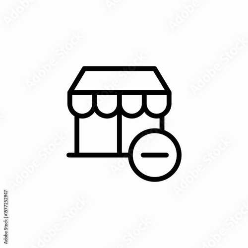remove store icon sign vector