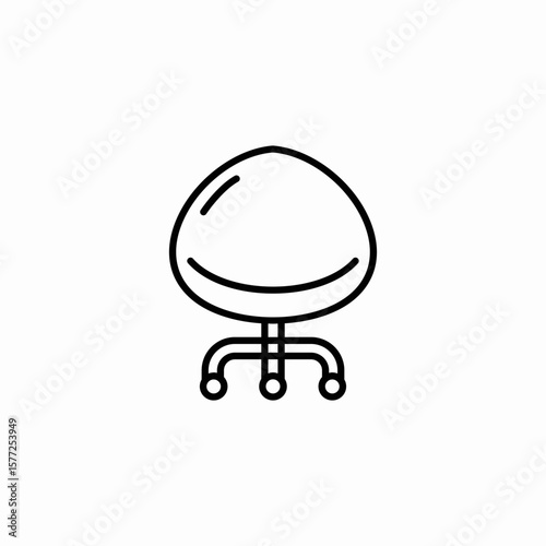 swivel chair icon sign vector
