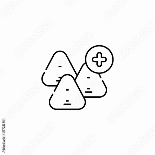 supplmenets pack icon sign vector