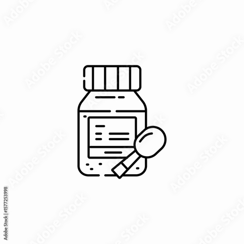 syrop dosage spoon icon sign vector