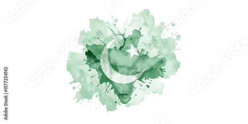Logo of Pakistan Flag Of wate...