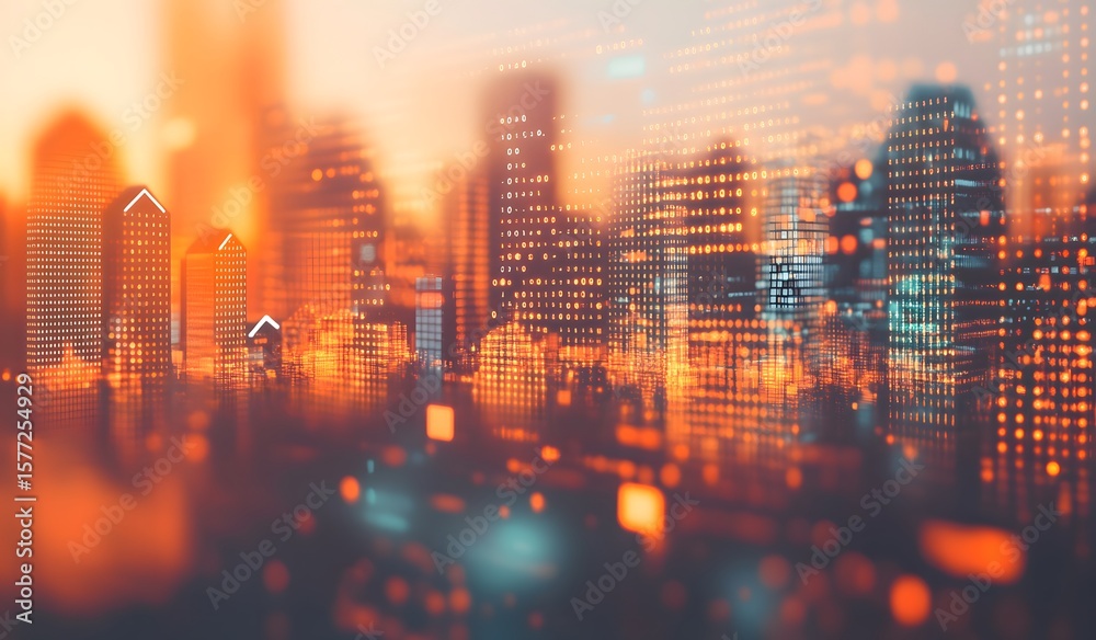 Fototapeta premium abstract background of the city