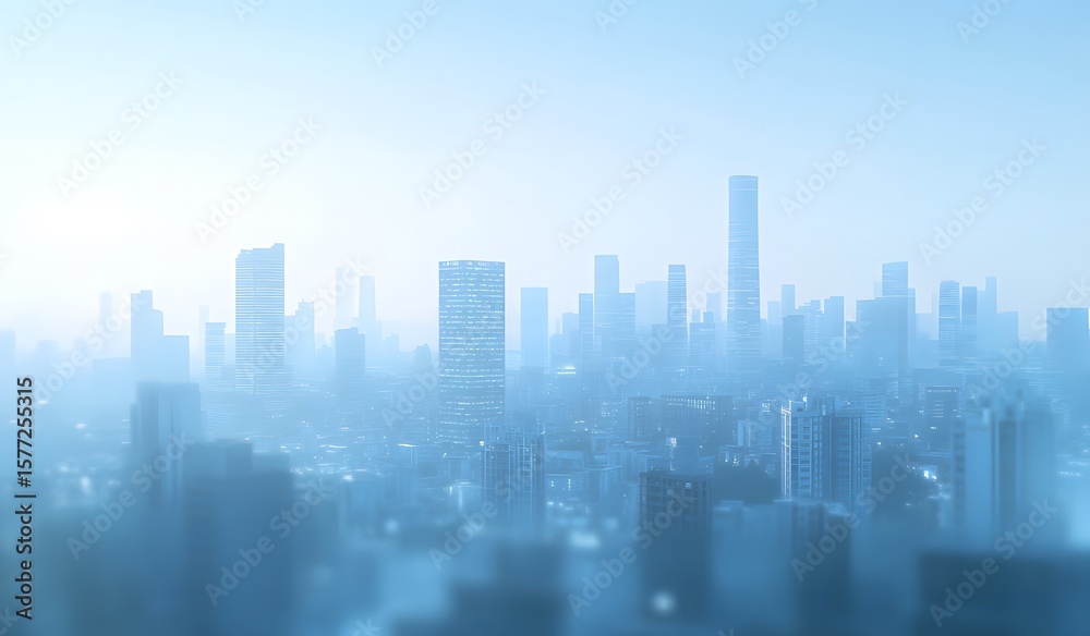Fototapeta premium blue city background
