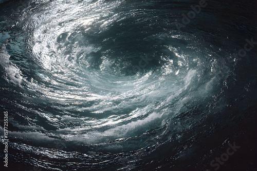 The Enchanting Dance of Nature: Mesmerizing Whirlpool Spiraling into the Abyss