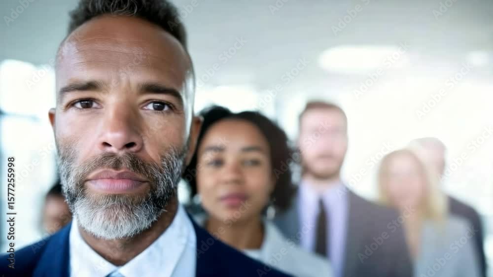 Professionals engage in deep thought during a meeting at an office in the afternoon