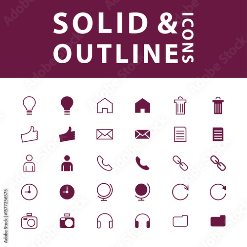 Solid & outline Icons2