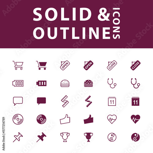 Solid & outline Icons4