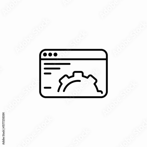 page settings icon sign vector