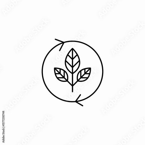 plant cycle icon sign vector