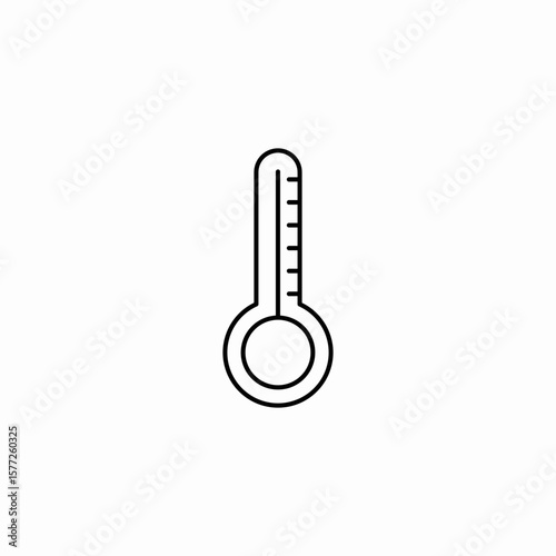 thermometer mercury icon sign vector
