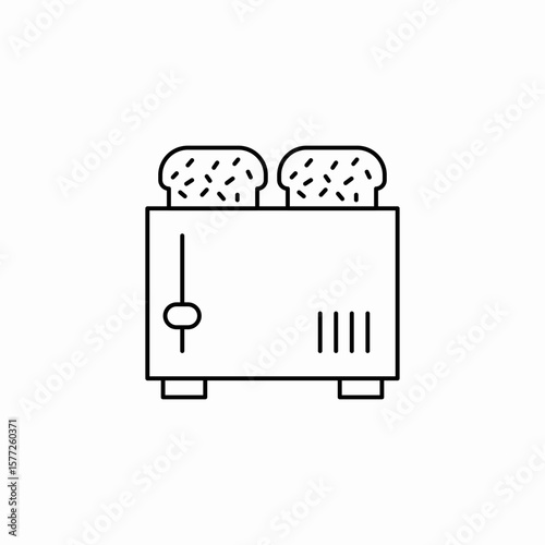 toasted bread icon sign vector