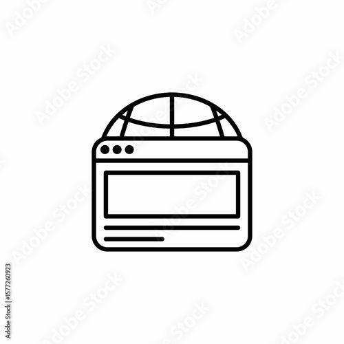 web page icon sign vector