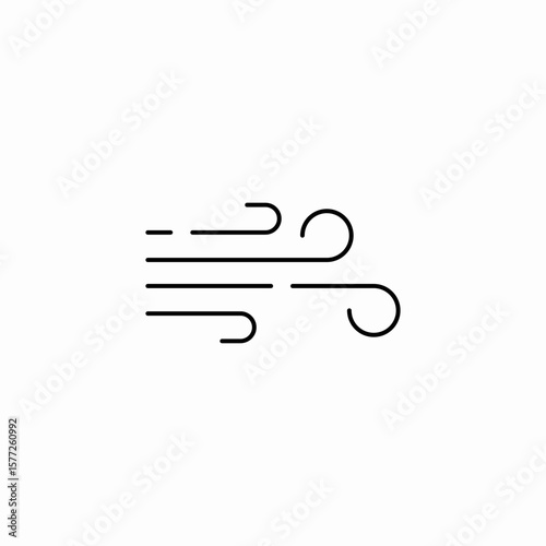 wind air flow icon sign vector
