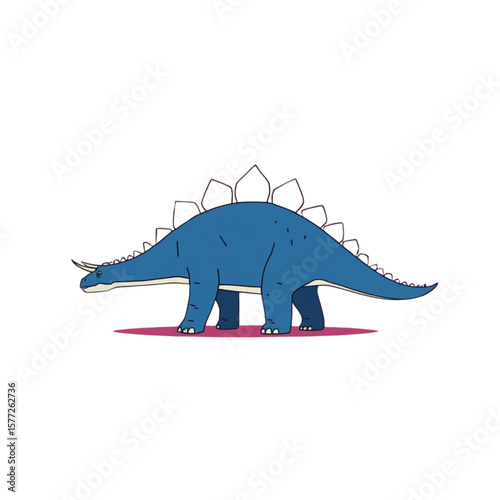 a blue stegosaur