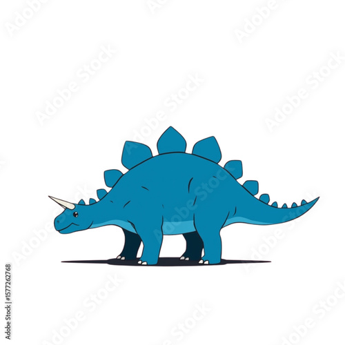 a blue stegosaur