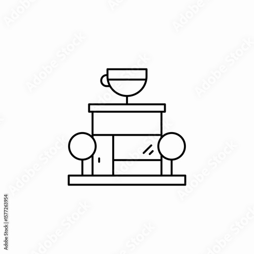 coffee shop icon sign vector