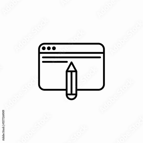 content editing icon sign vector