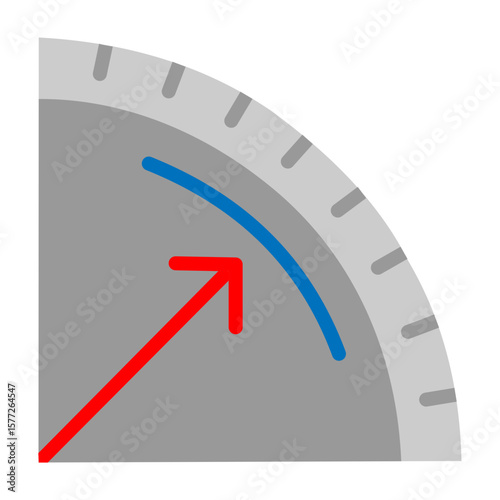 Protractor Vector Flat Icon Design
