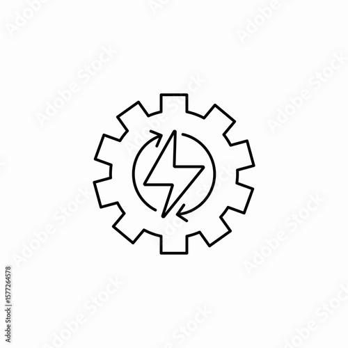 energy settings icon sign vector