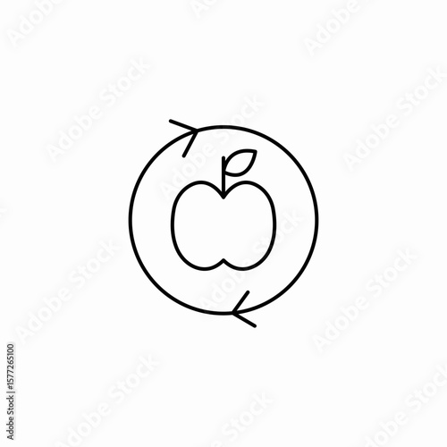 fruit cycle icon sign vector