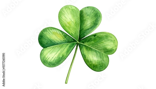 Watercolor shamrock illustration