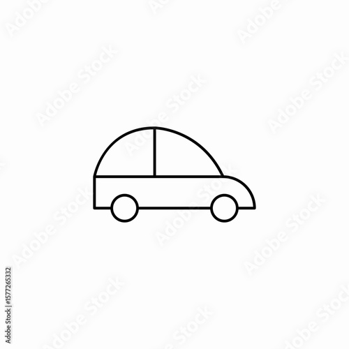 hatchback car icon sign vector
