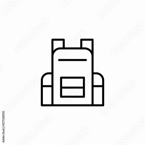 back pack icon sign vector