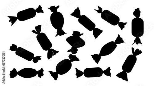 Candy silhouette vector, candy icon, vector illustration