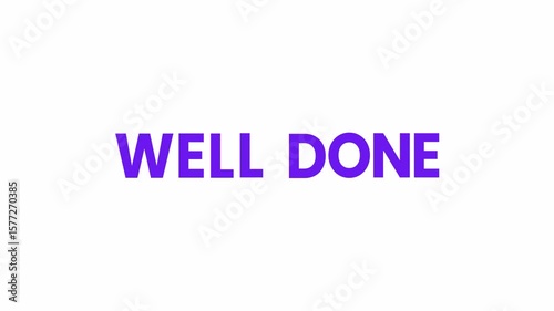 Well done Text Animation. Alpha matte with transparent background 4K resolution.