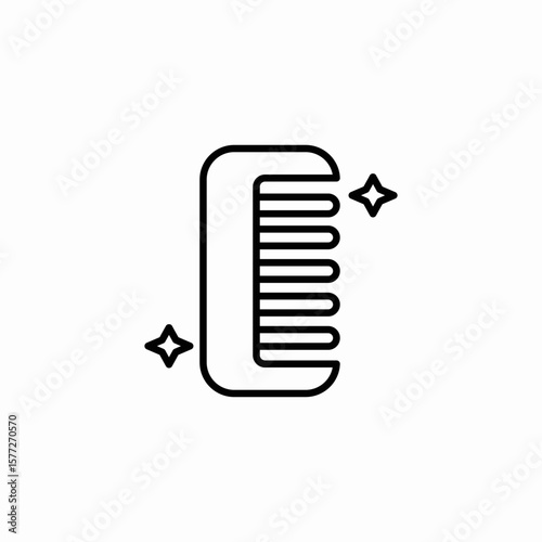 hair comb icon sign vector
