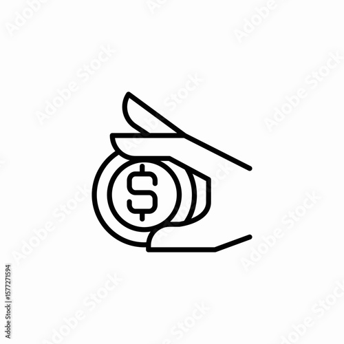 money donation charity icon sign vector