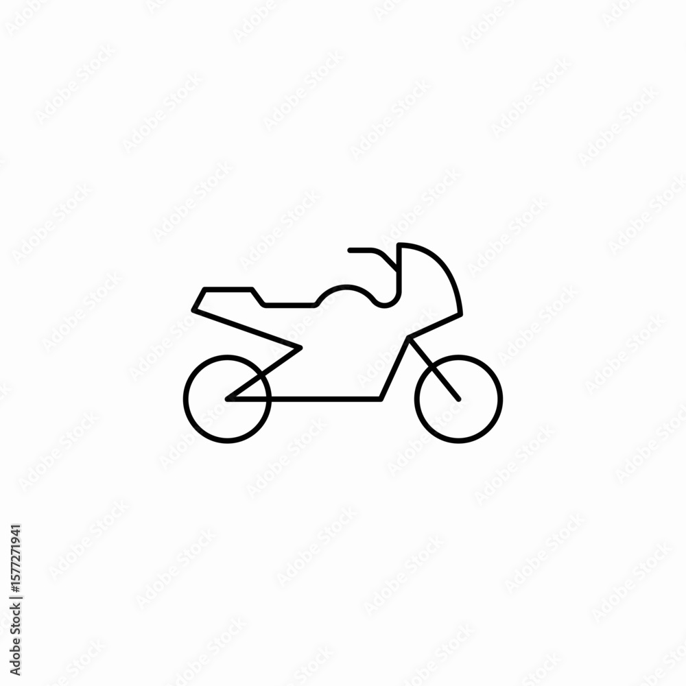 Fototapeta premium motorbike side view icon sign vector