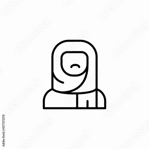 muslim woman icon sign vector