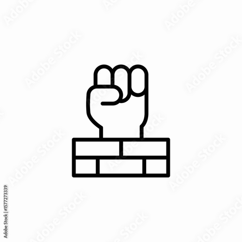 resistance protest icon sign vector