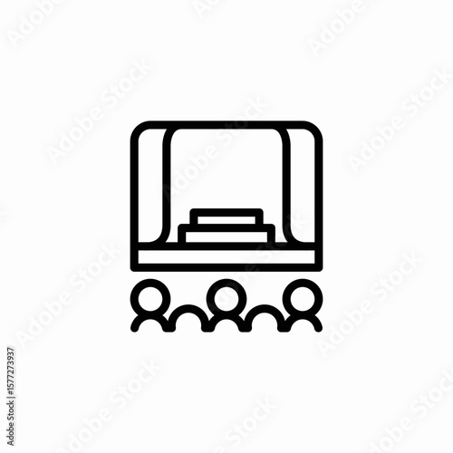 theater audience icon sign vector