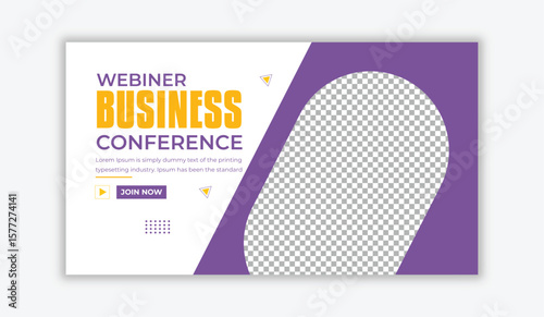 business webinar web banner and thumbnail design
