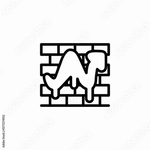 wall paint icon sign vector