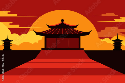 Kung Fu Dojo Background for a Martial Arts Themed Scene