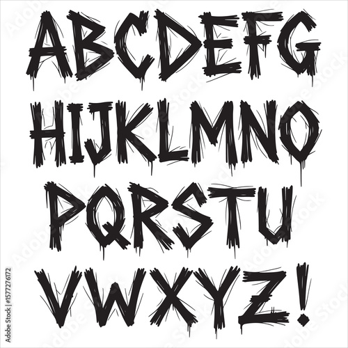 Stylish English Alphabet Vector Style