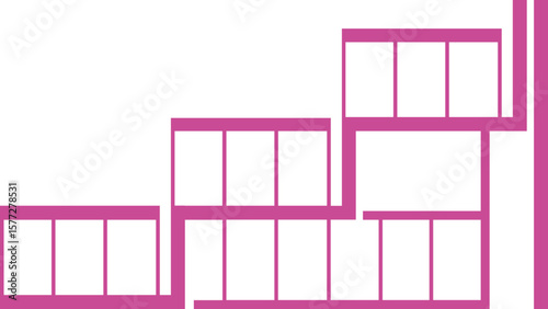 Принти на полотні uncomplete building vector logo monograme template