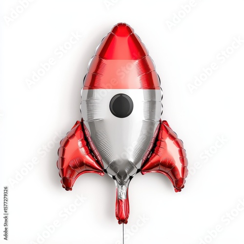 Shiny Rocket Balloon Decoration for Celebrations and Events
