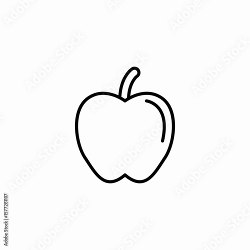 apple fruit icon sign vector