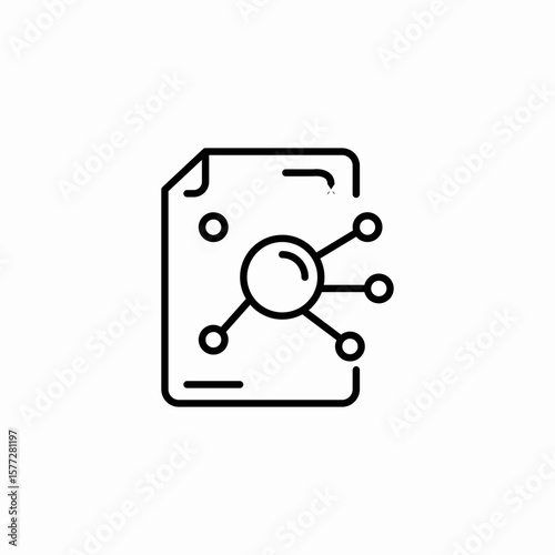 atomic structure report icon sign vector